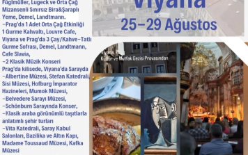 Prag - Viyana  Kültür, Tarih ve Mutfak Gezisi (18-22 ve 25-29 Ağustos)